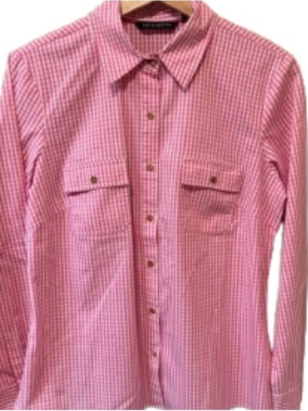 Men's Pink Check Button-Up Shirt